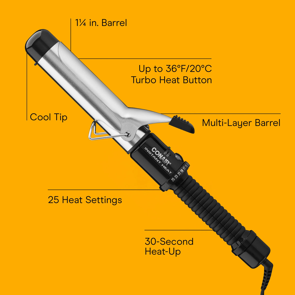 Instant Heat 1¼-inch Curling Iron