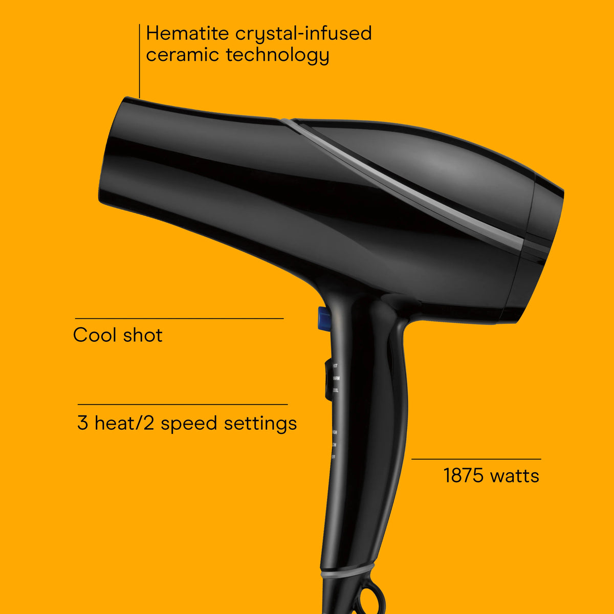 Style & Shine Natural Crystal Collection Hair Dryer