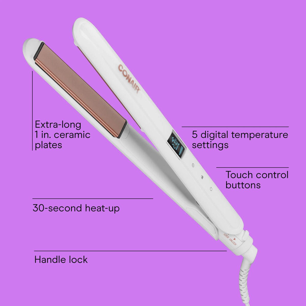 Double Ceramic 1 in. Digital Flat Iron