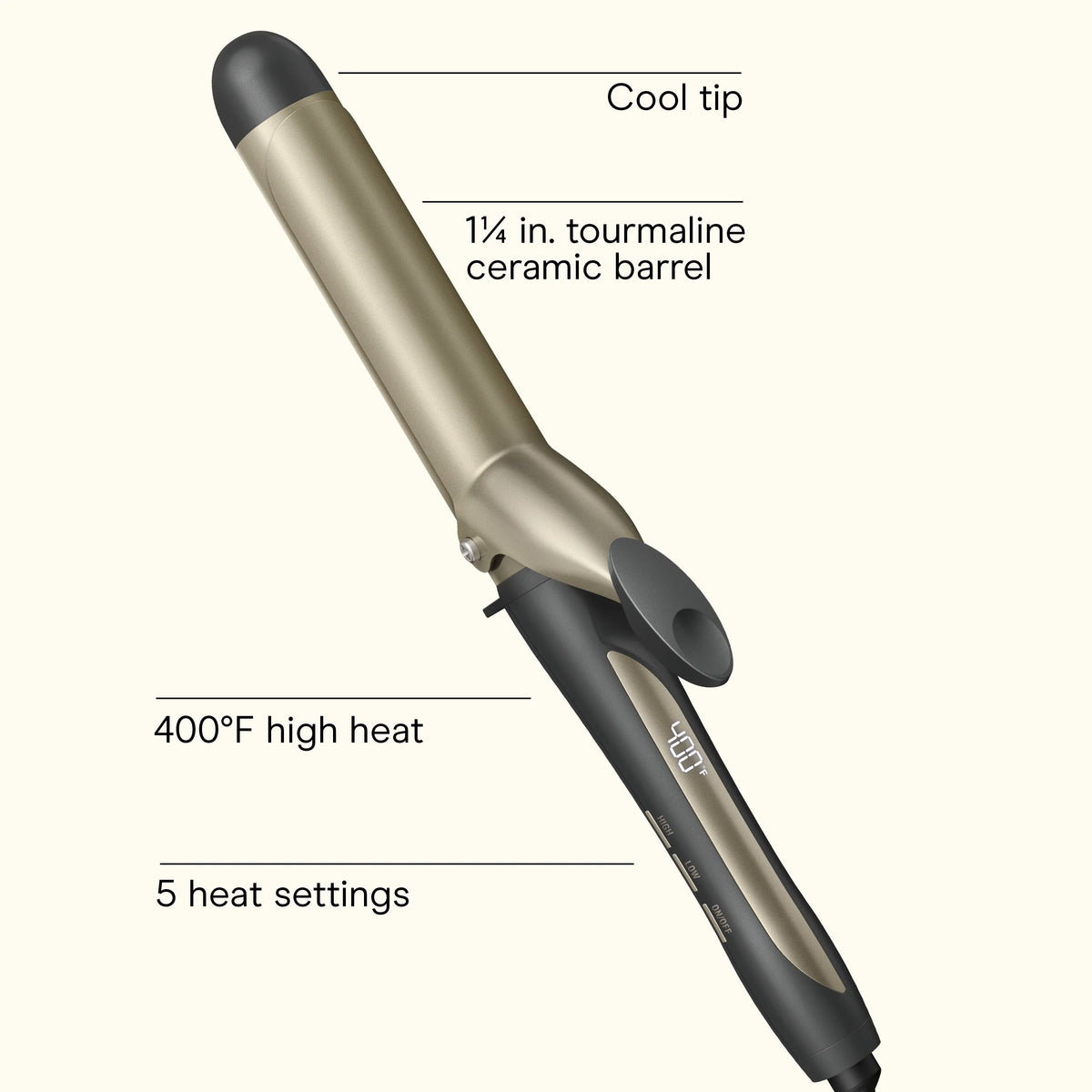 1¼" Tourmaline Ceramic Curling Iron