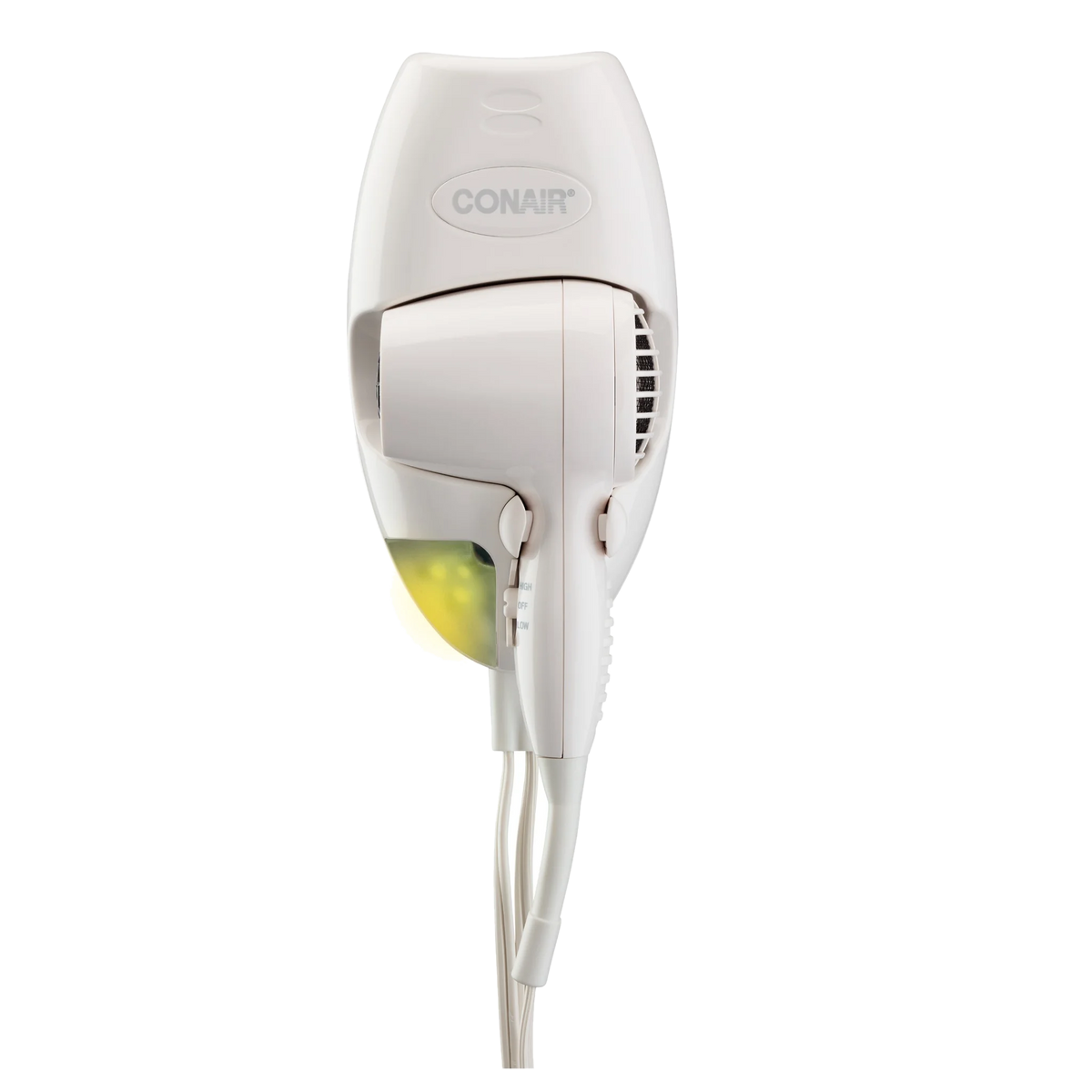 Wall-Mount Hair Dryer with LED Night Light