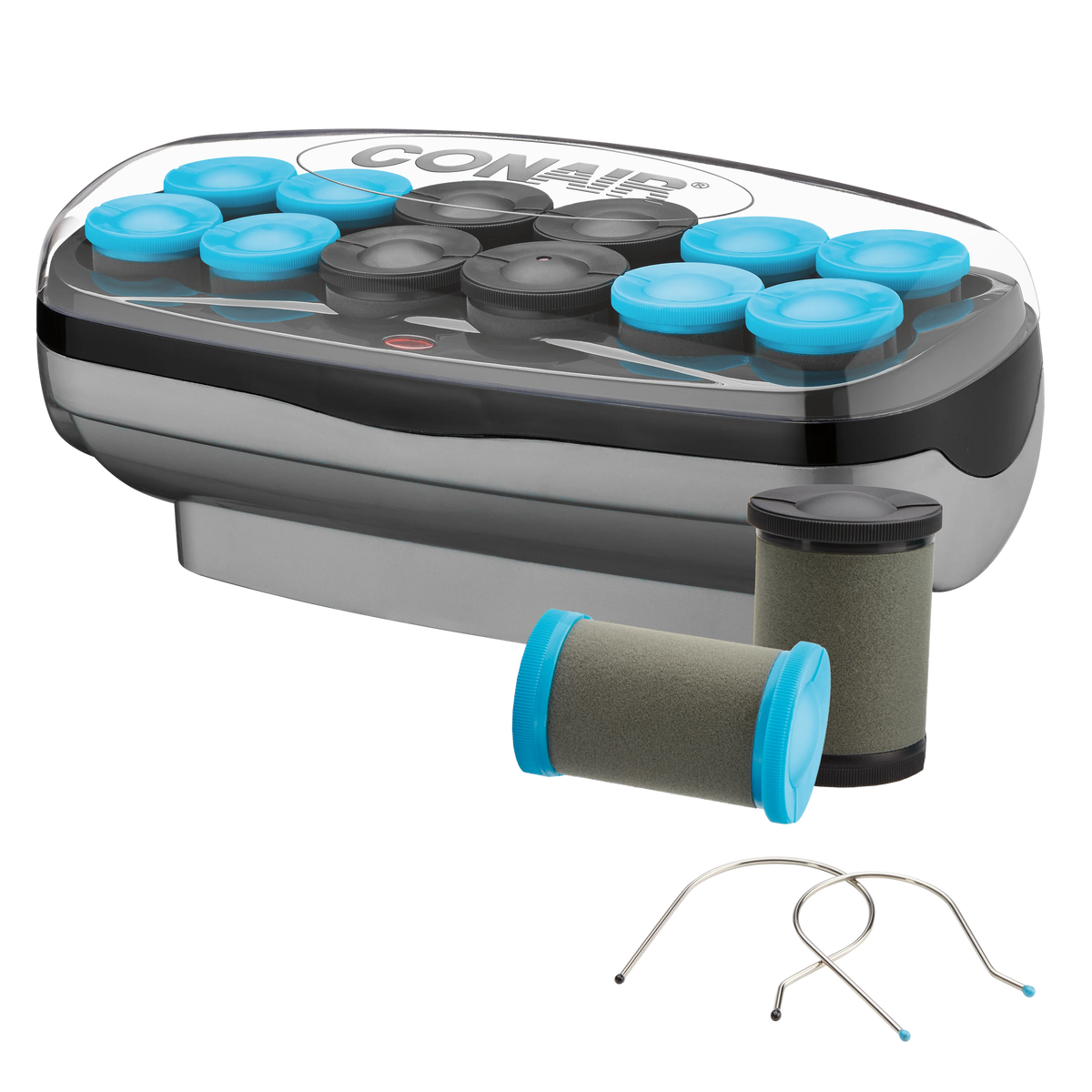 Custom Curls & Waves Jumbo and Extra-Large Ceramic Hot Rollers, Hair Setter for Salon-Style Curls, 12 Rollers
