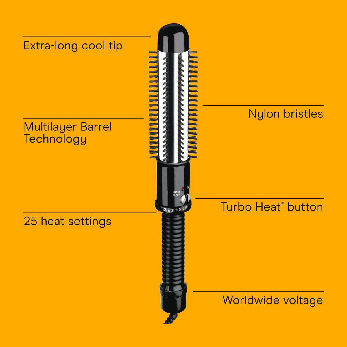 CONAIR INSTANT HEAT 1-1/4" HOT BRUSH